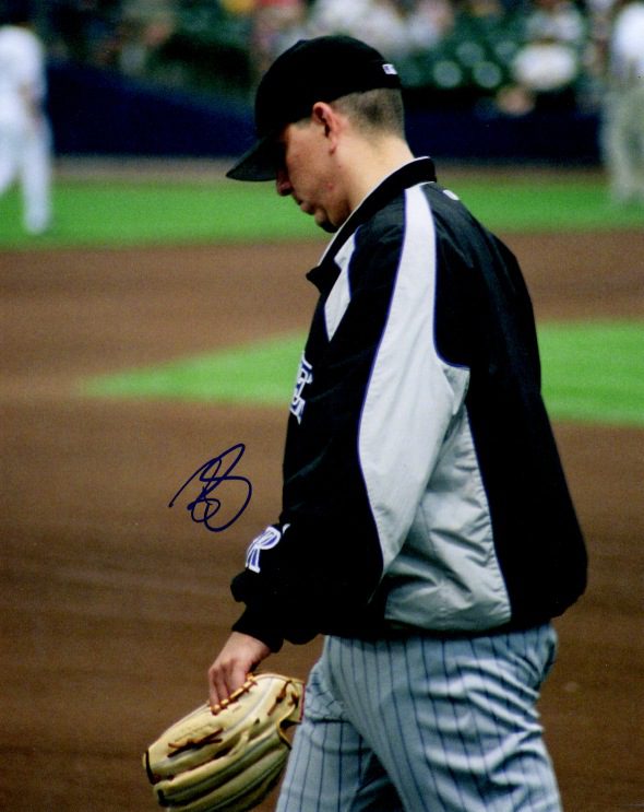 AUTOGRAPHED BRIAN FUENTES 8X10 Colorado Rockies Photo
