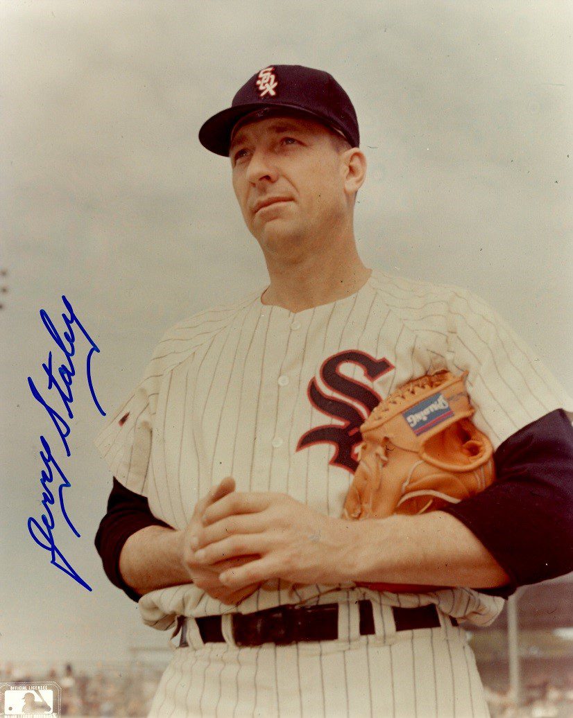 AUTOGRAPHED JERRY STALEY  8X10 Chicago White Sox Photo