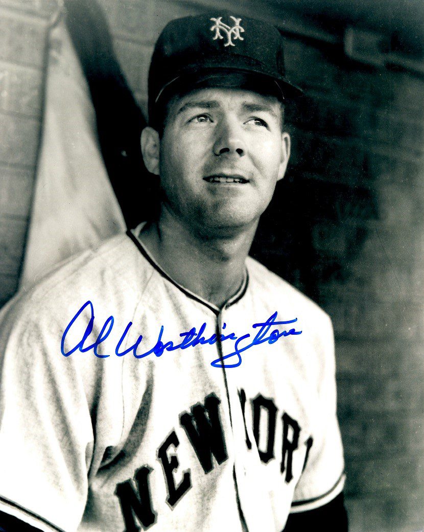 AUTOGRAPHED AL WORTHINGTON 8X10 New York Giants Photo