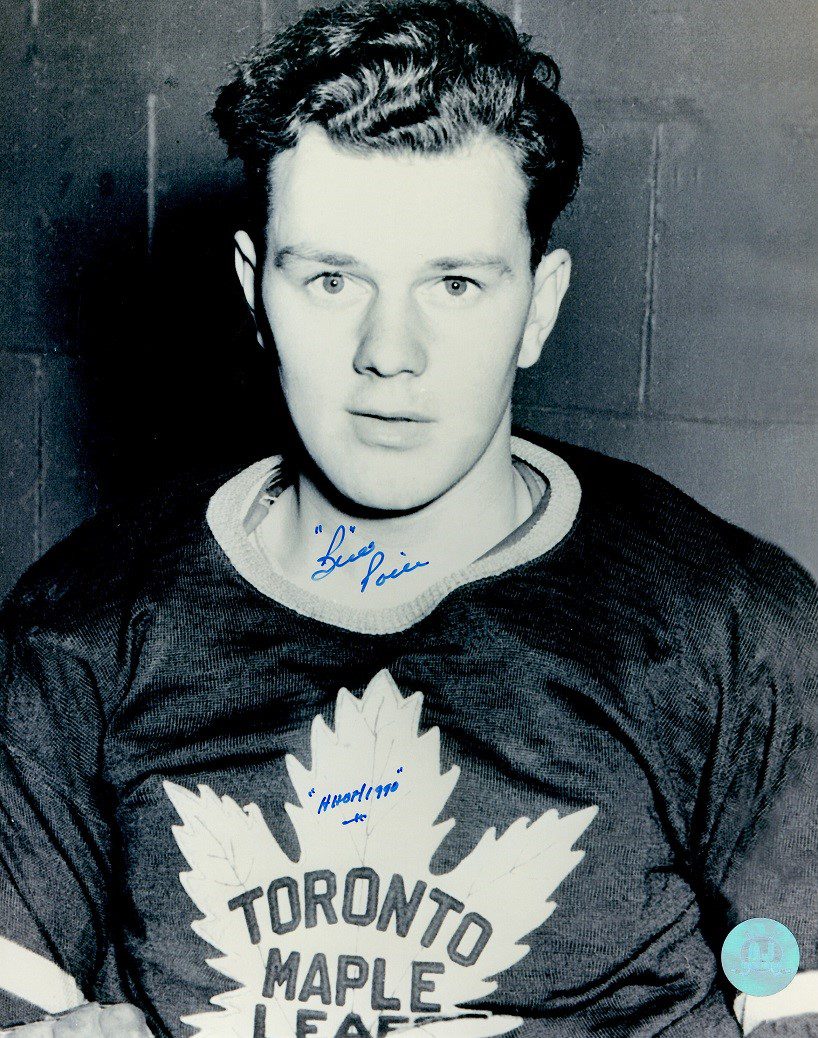 Autographed  BUD POILE 8X10 Toronto Maple Leafs  photo