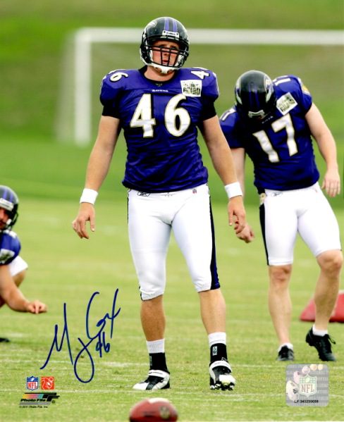Autographed MORGAN COX 8X10 Baltimore Ravens Photo