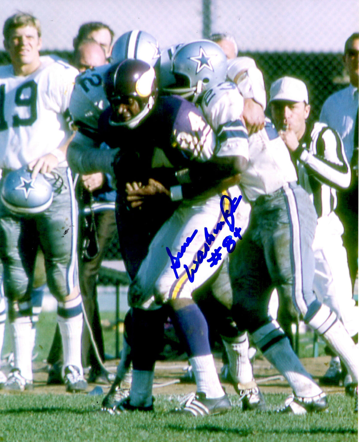 Autographed GENE WASHINGTON 8X10  Minnesota Vikings Photo
