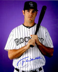 AUTOGRAPHED TIM WHEELER 8X10 Colorado Rockies Photo