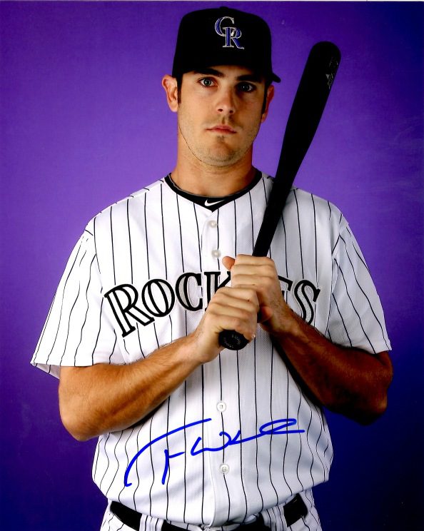 AUTOGRAPHED TIM WHEELER 8X10 Colorado Rockies Photo