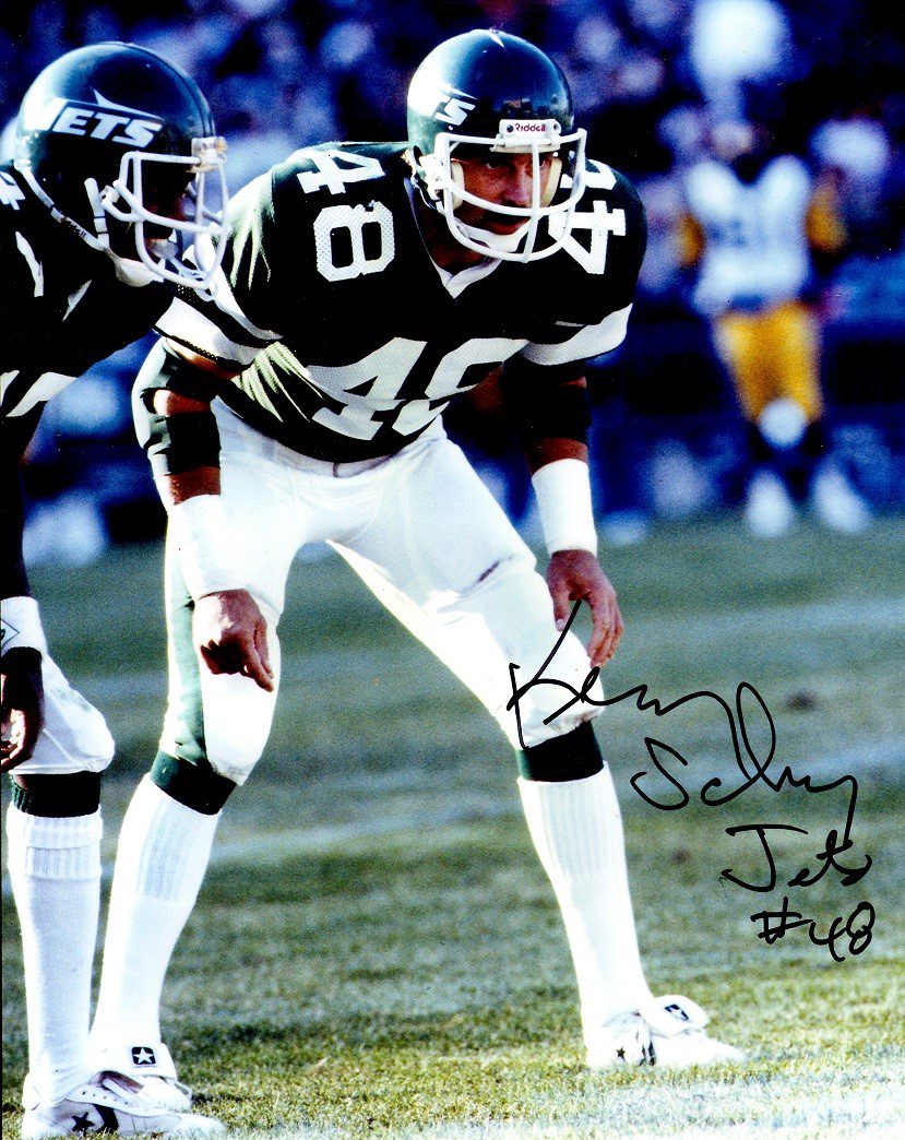 Autographed KEN SCHROY 8X10 New York Jets photo