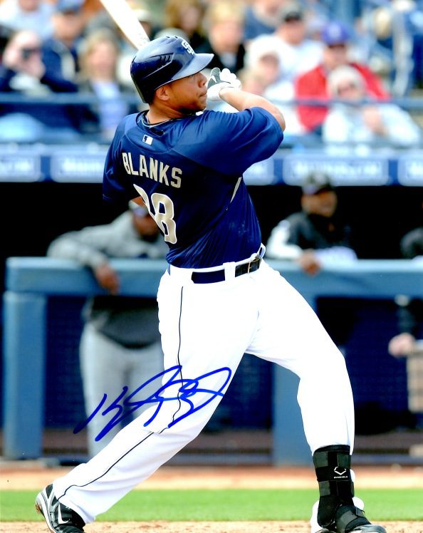 AUTOGRAPHED KYLE BLANKS 8X10 San Diego Padres photo