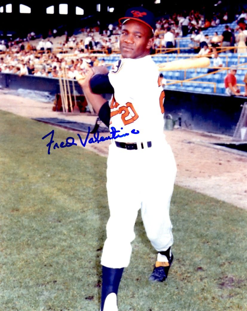 AUTOGRAPHED FRED VALENTINE 8X10 Baltimore Orioles Photo