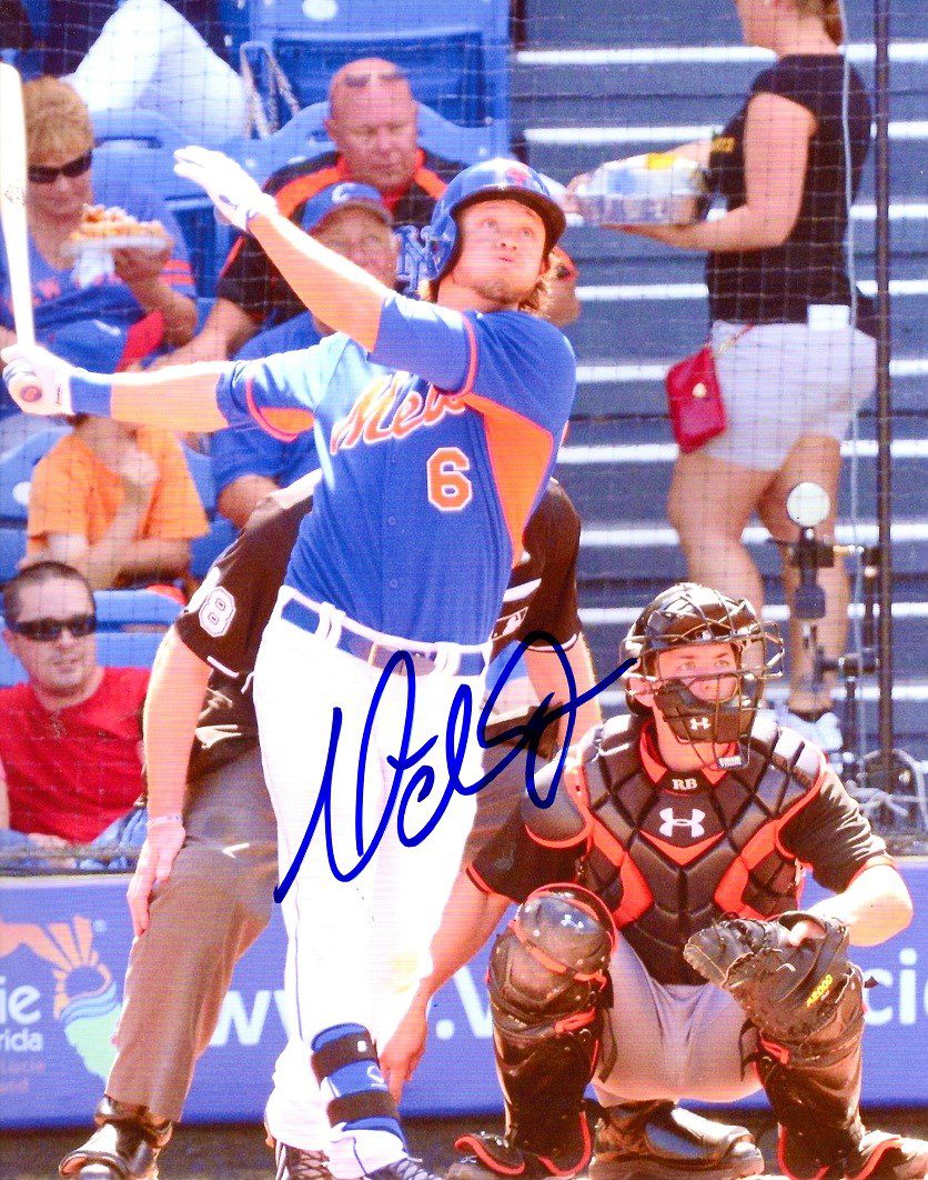 AUTOGRAPHED Matt den Dekker 8X10 New York Mets photo