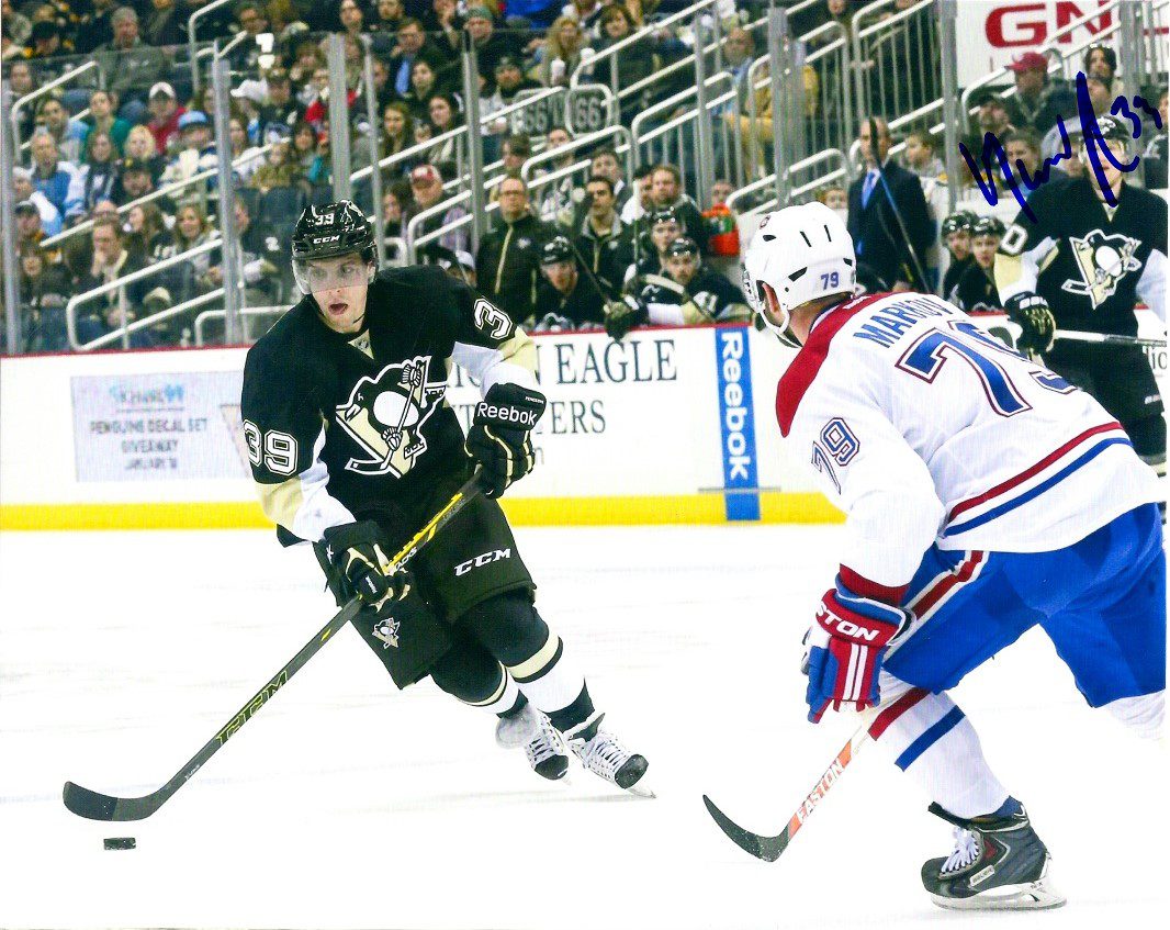 Autographed DAVID PERRON 8x10 Pittsburgh Penguins Photo