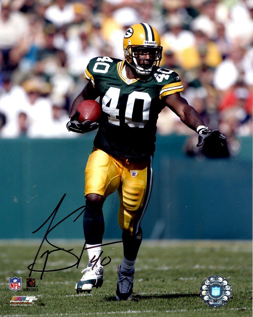 Autographed TONY FISHER 8X10 Green Bay Packers Photo