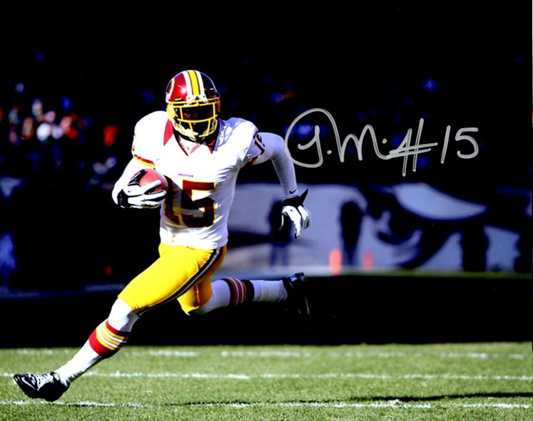 Autographed JOSH MORGAN 8X10 photo Washington Redskins