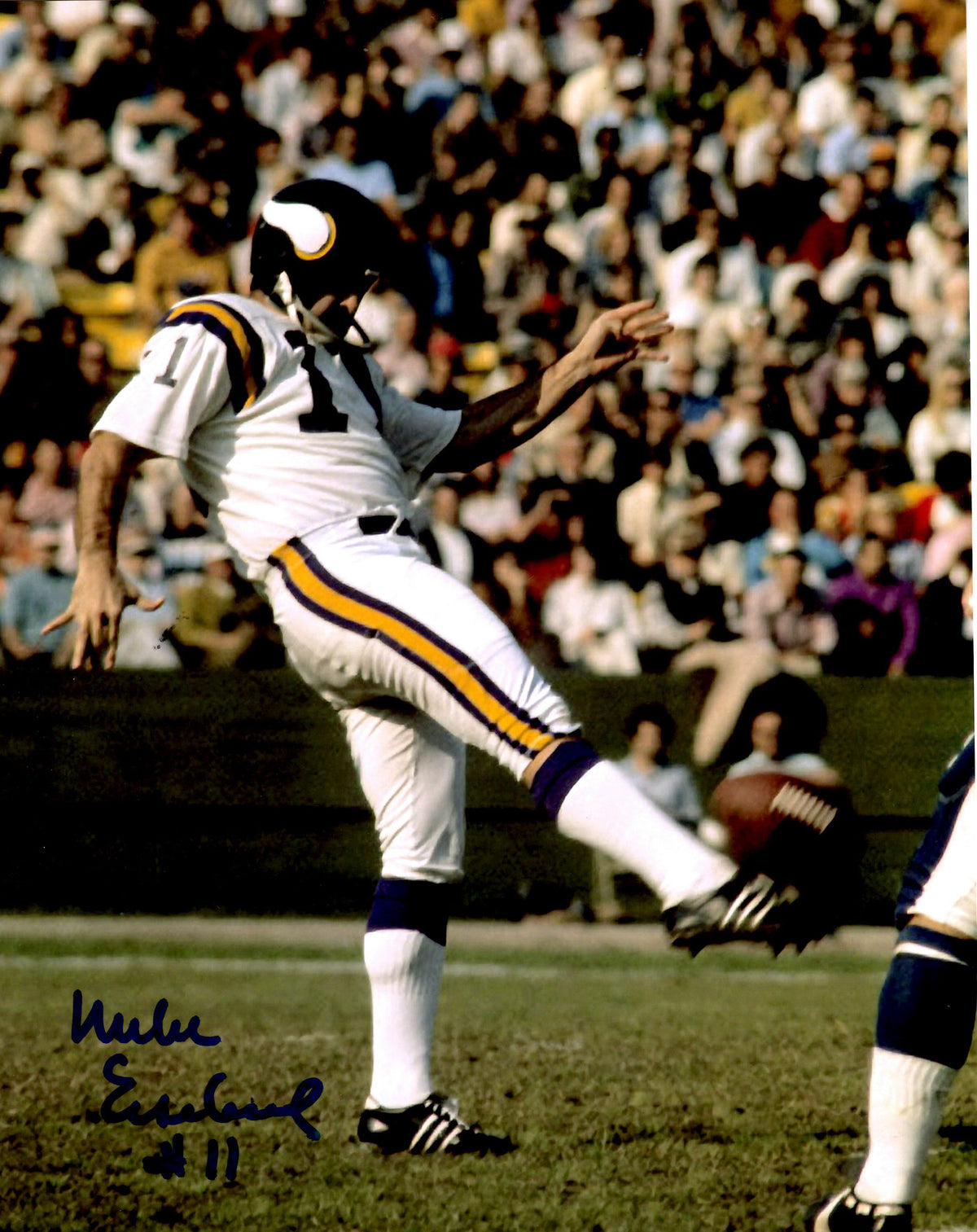 Autographed MIKE EISCHEID  8X10 Minnesota Vikings Photo