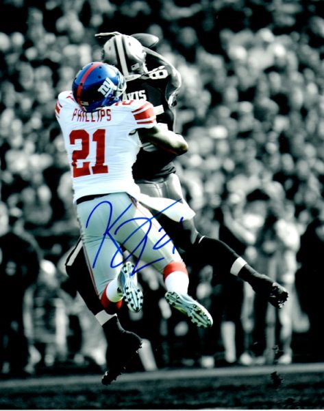 AUTOGRAPHED KENNY PHILLIPS 8X10 photo New York Giants