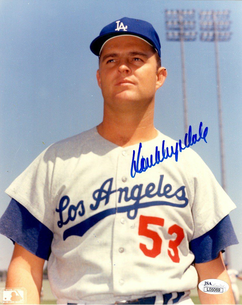 Autographed DON DRYSDALE 8X10 LOS ANGELES DODGERS photo