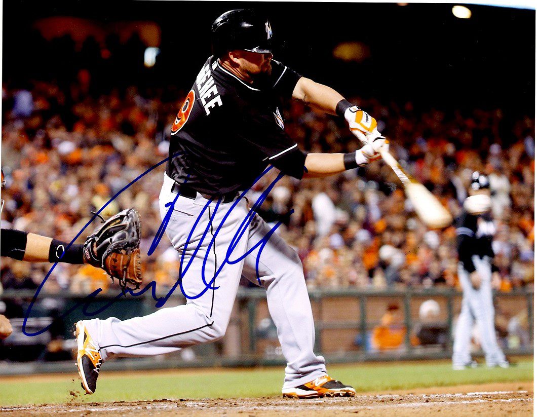 AUTOGRAPHED CASEY MCGEHEE 8X10 Miami Marlins Photo