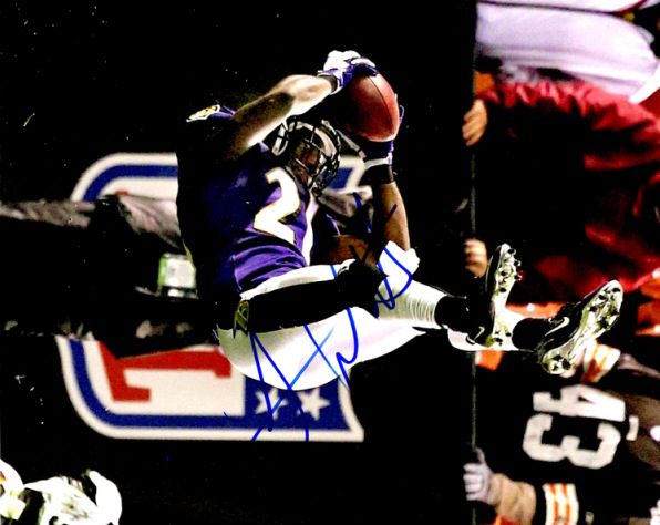 Autographed LARDARIUS WEBB 8X10 Baltimore Ravens Photo
