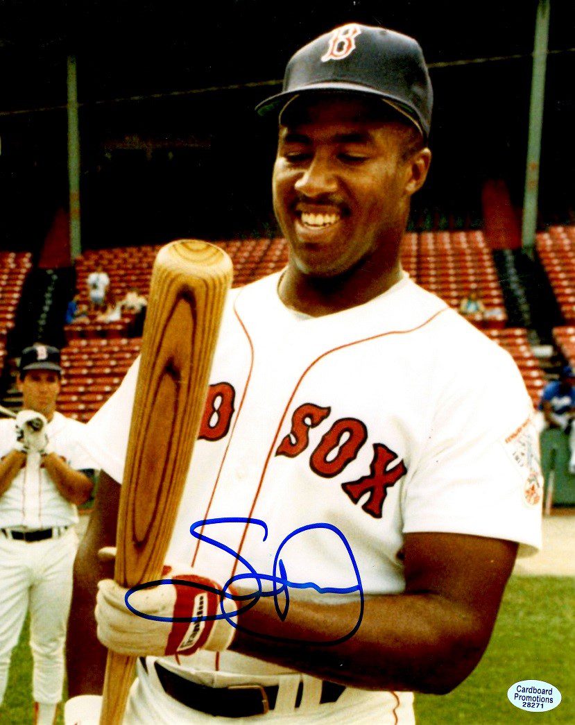 AUTOGRAPHED  SAM HORN 8X10  Boston Red Sox photo