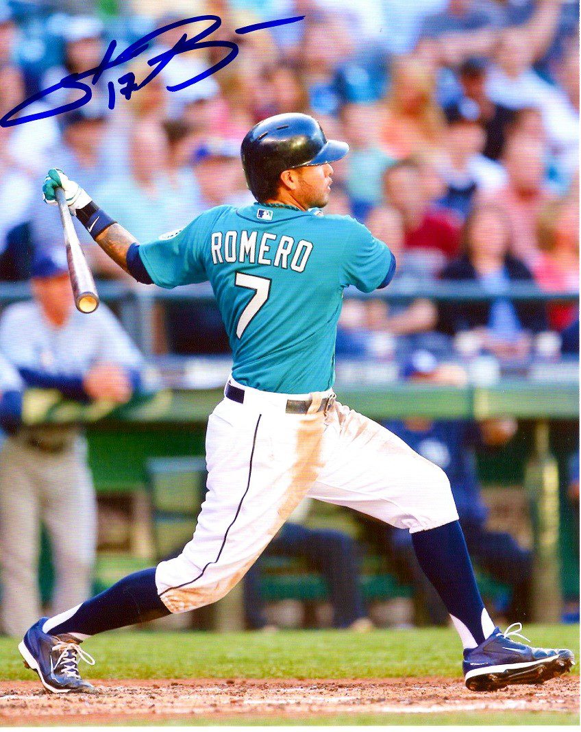AUTOGRAPHED STEFEN ROMERO 8X10 Seattle Mariners Photo
