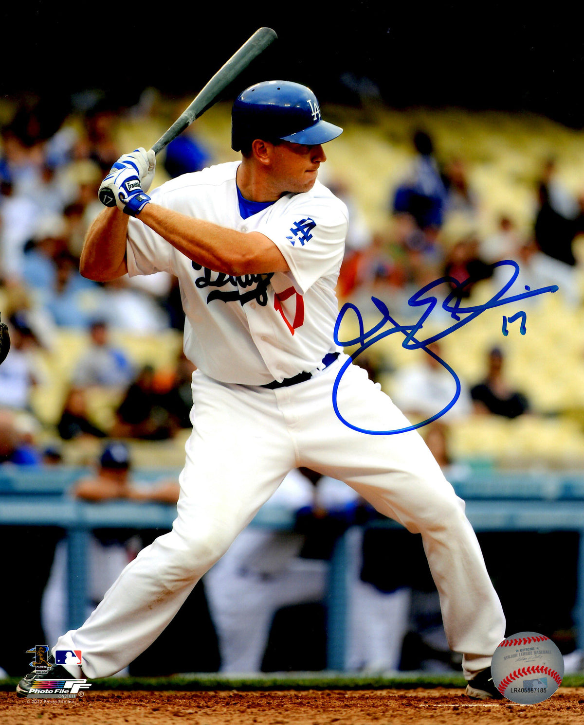 AUTOGRAPHED A.J. ELLIS 8x10 Los Angeles Dodgers photo