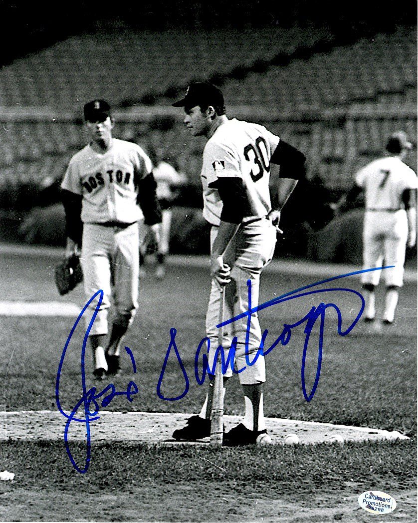 AUTOGRAPHED  JOSE SANTIAGO 8X10 Boston Red Sox photo