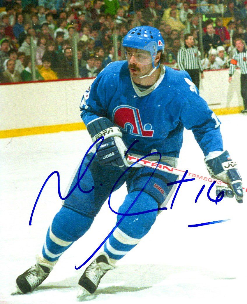Autographed MICHEL GOULET 8X10 Quebec Nordiques Photo