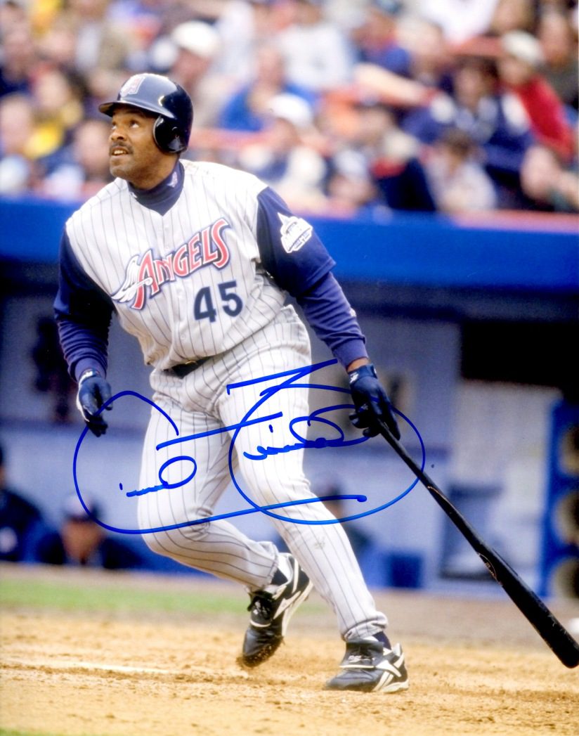 AUTOGRAPHED CECIL FIELDER 8X10 Angels Photo