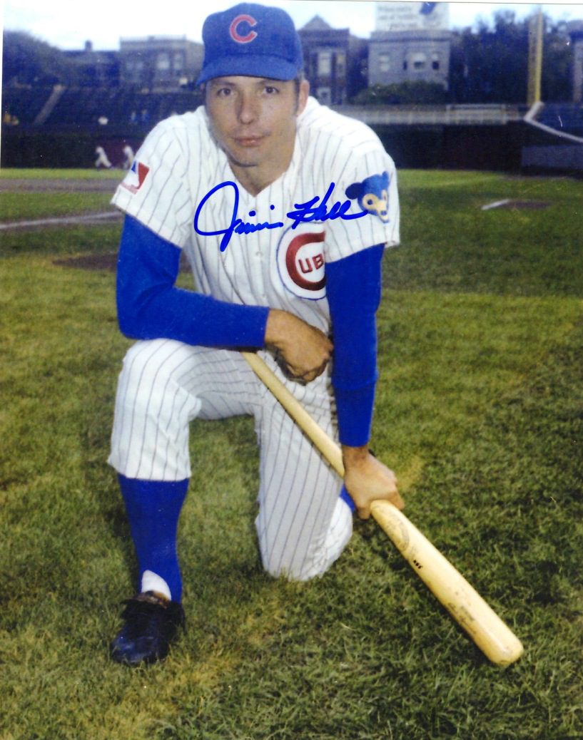 AUTOGRAPHED JIMMIE HALL Chicago Cubs Photo