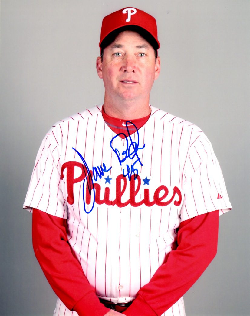 AUTOGRAPHED DAVE BRUNDAGE 8X10 Philadelphia Phillies Photo