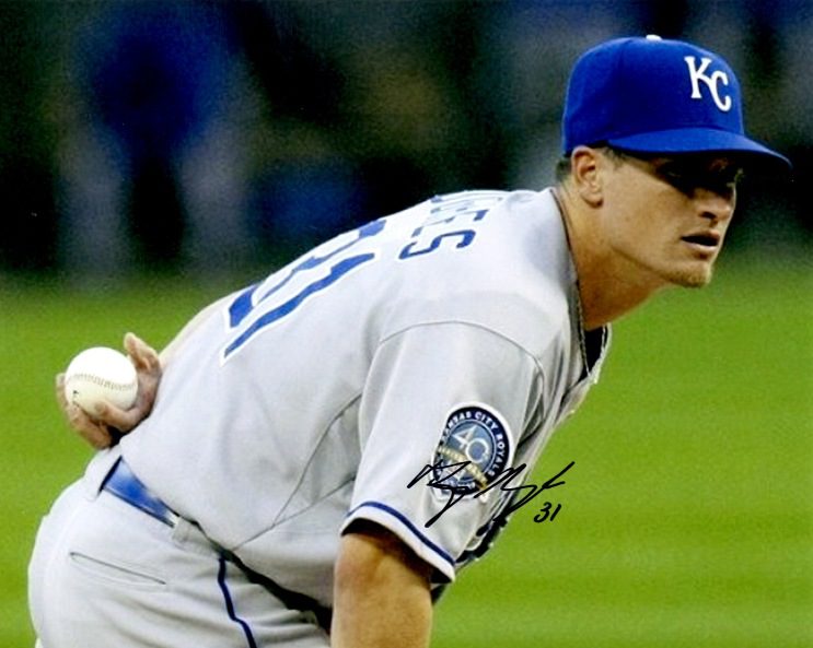 AUTOGRAPHED DUSTY HUGHES 8X10 photo KC Royals