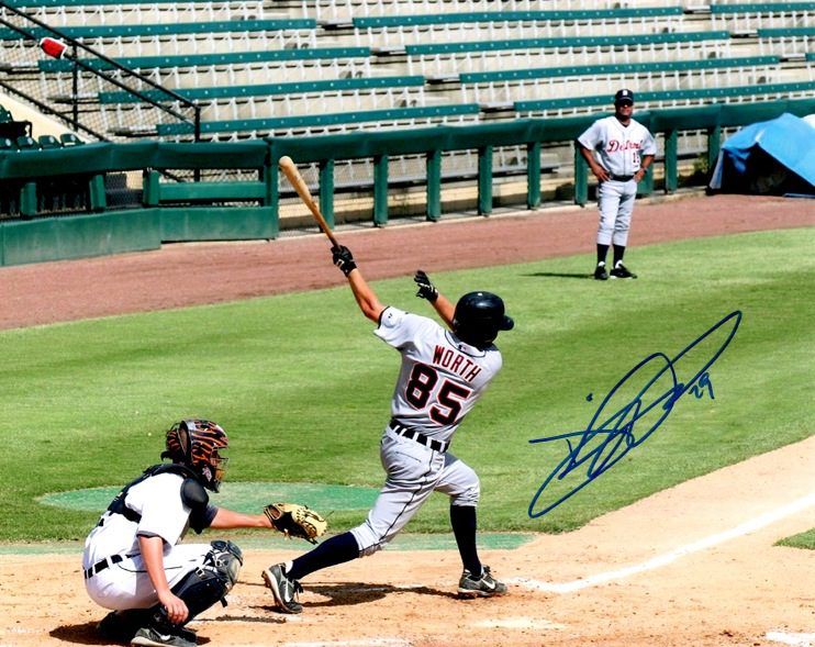 AUTOGRAPHED DANNY WORTH 8X10 photo Detroit Tigers
