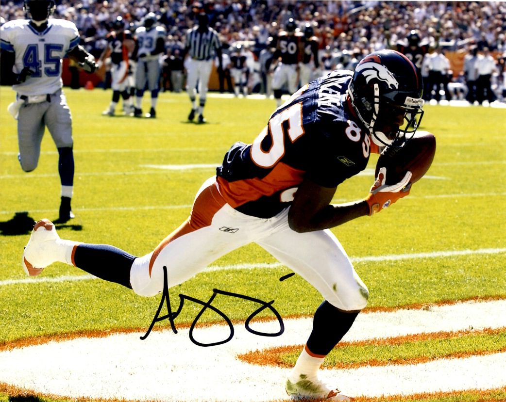 Autographed  ASHLEY LELIE 8X10 Denver Broncos Photo