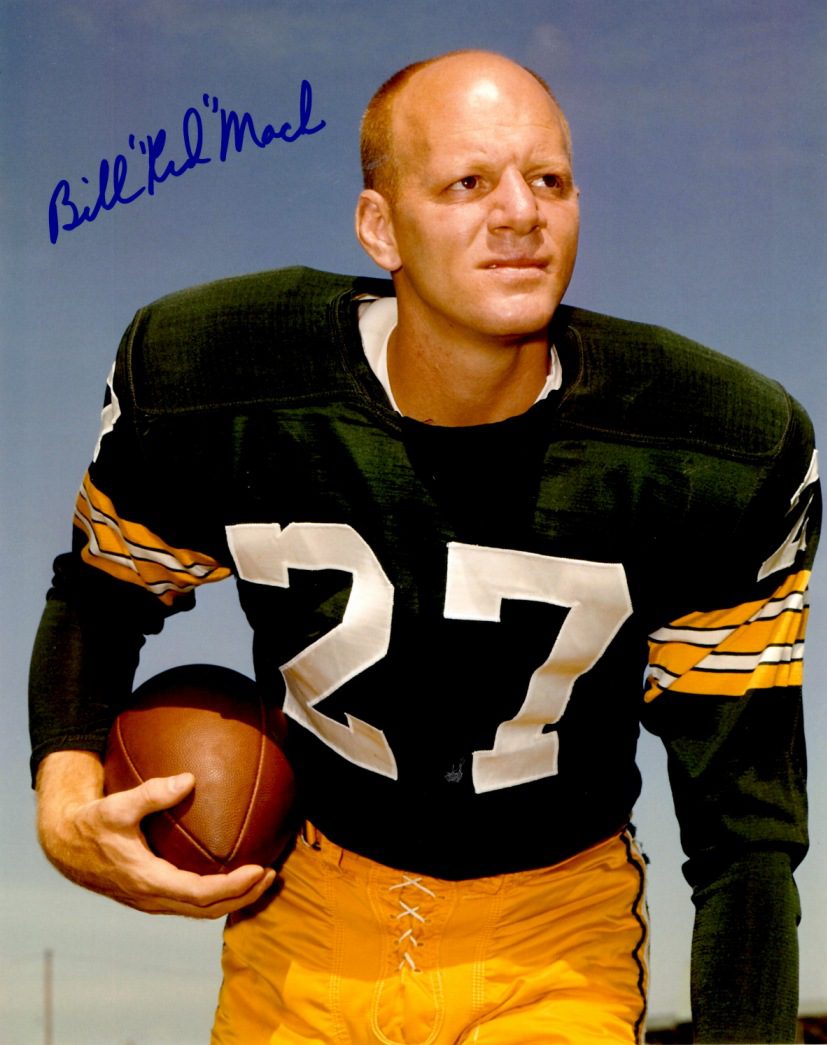 Autographed BILL RED MACK 8X10 Green Bay Packers Photo