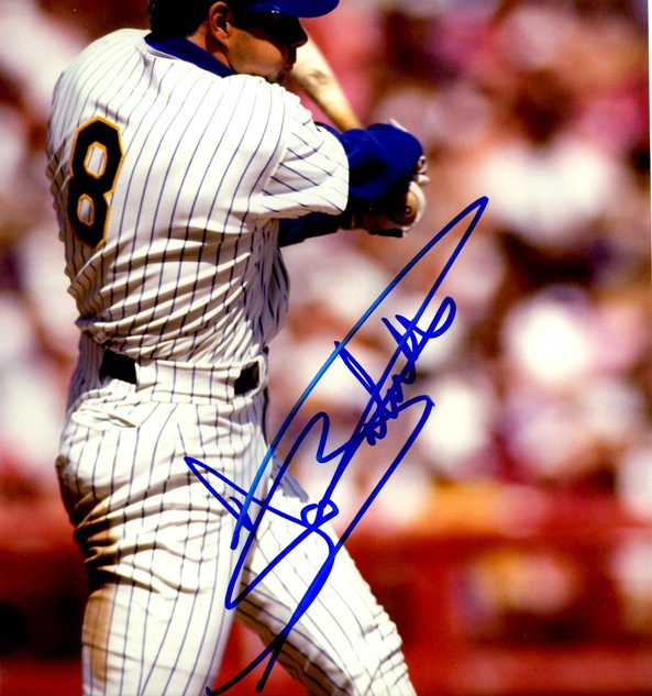 AUTOGRAPHED DANTE BICHETTE 8X10 photo Milwaukee Brewers