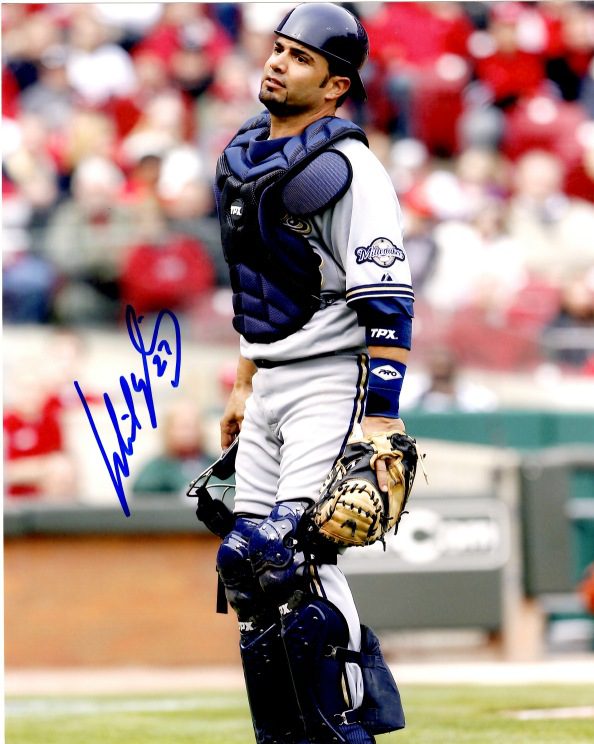 AUTOGRAPHED WIL NIEVES 8X10 photo Milwaukee Brewers