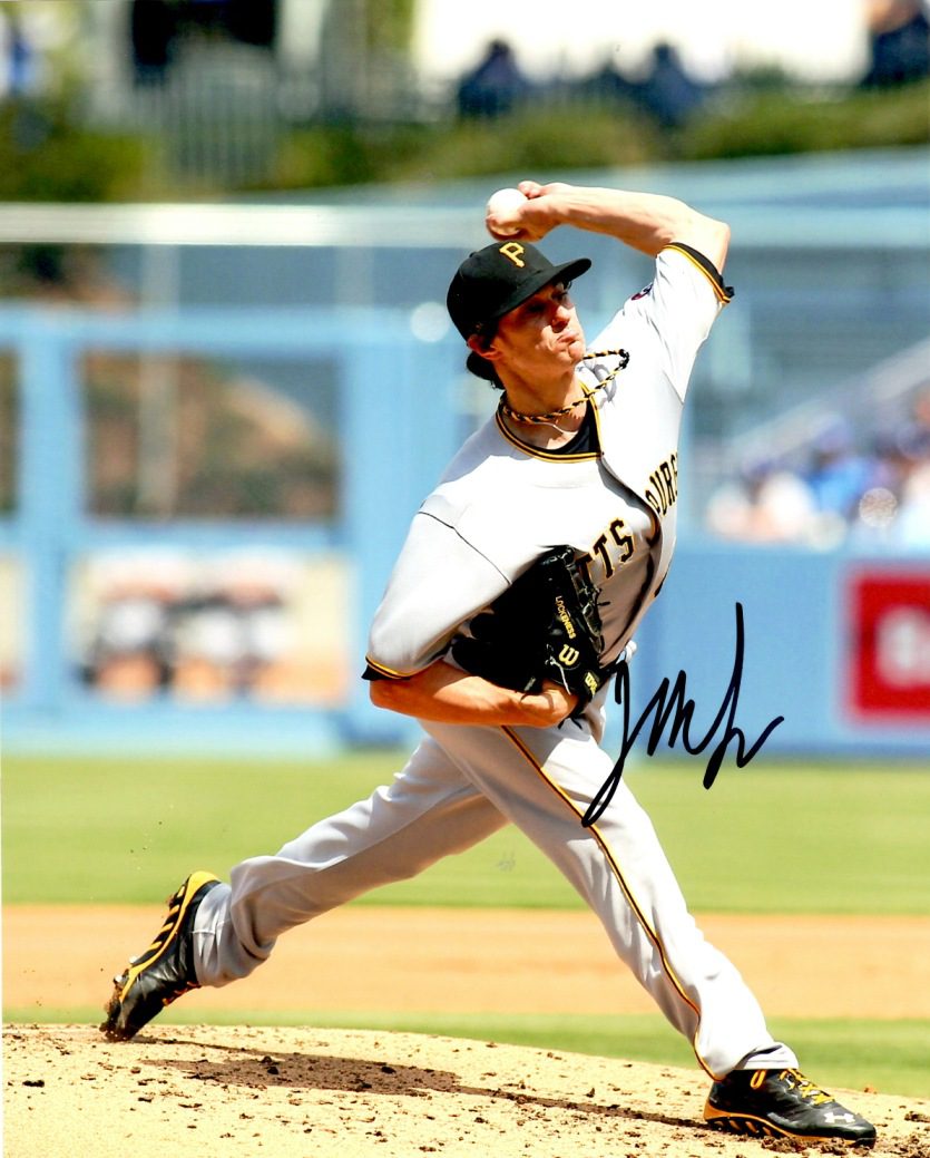 Autographed JEFF LOCKE 8X10 Photo Pittsburgh Pirates