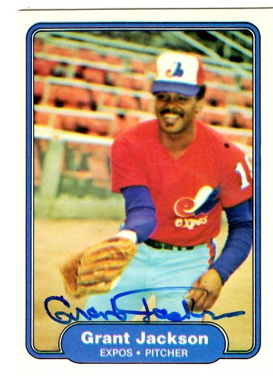 Autographed GRANT JACKSON 1982 FLEER  Card