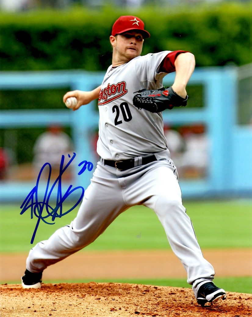 AUTOGRAPHED BUD NORRIS 8X10 Houston Astros Photo