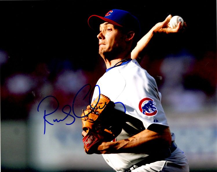 AUTOGRAPHED ROCKY CHERRY 8X10 Chicago Cubs Photo