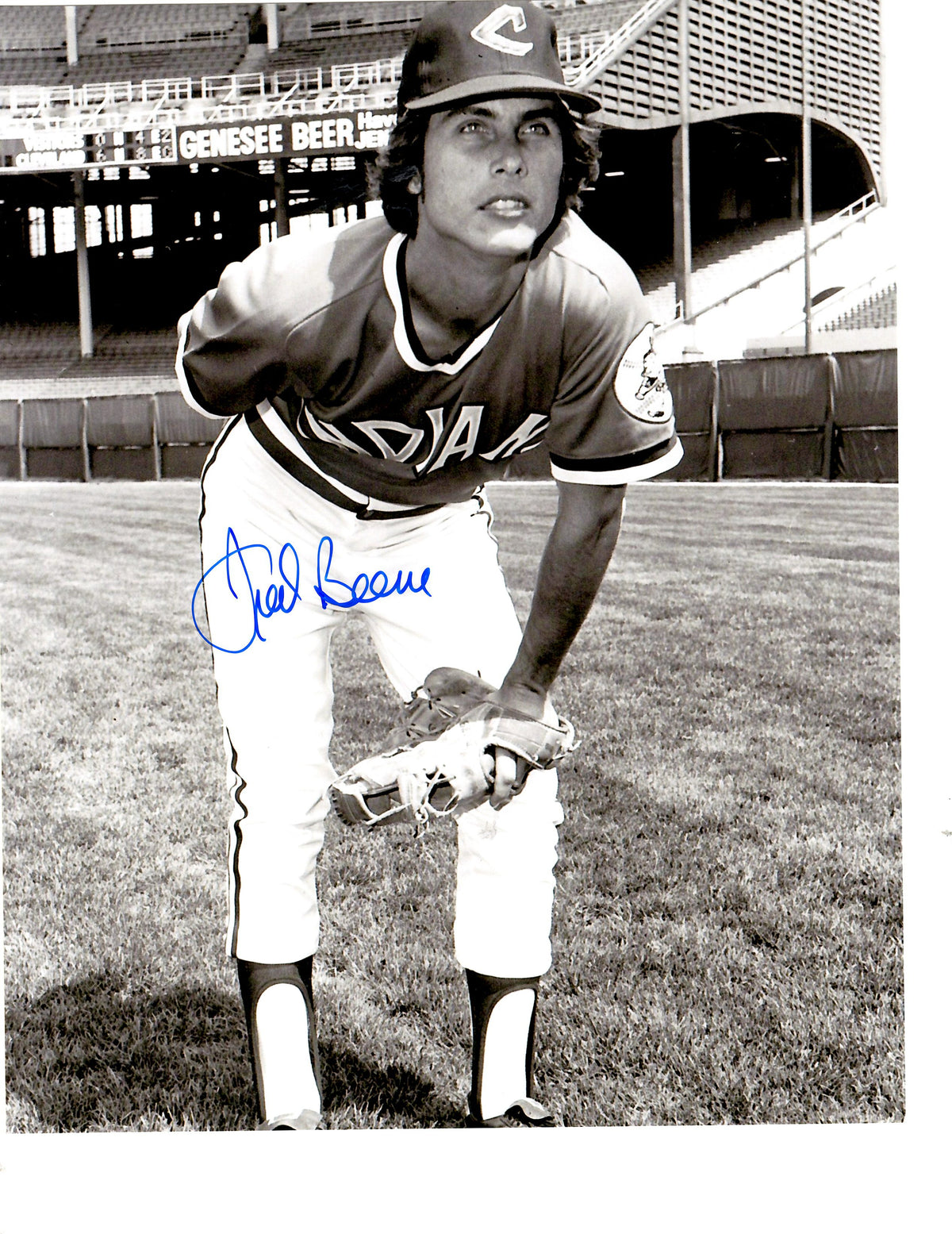 AUTOGRAPHED FRED BEENE 8X10 Cleveland Indians Photo