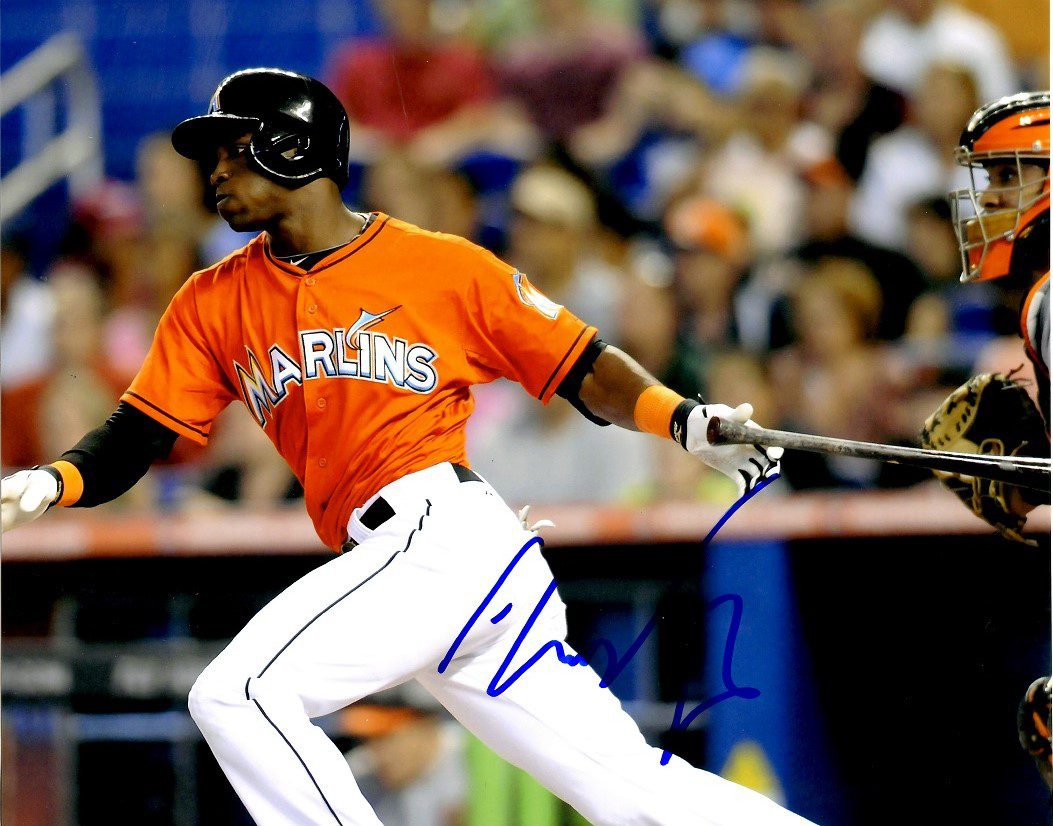 AUTOGRAPHED ADEINY HECHAVARRIA 8X10 Miami Marlins Photo