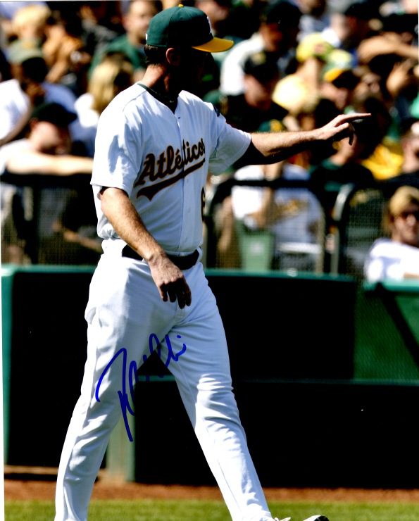 AUTOGRAPHED BOB MELVIN 8X10 photo Oakland A's