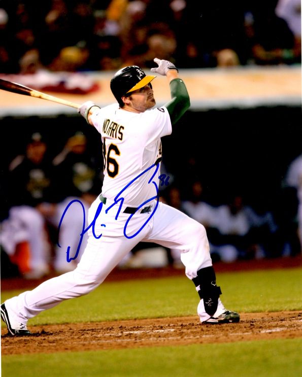 AUTOGRAPHED DEREK NORRIS 8X10 photo Oakland A's