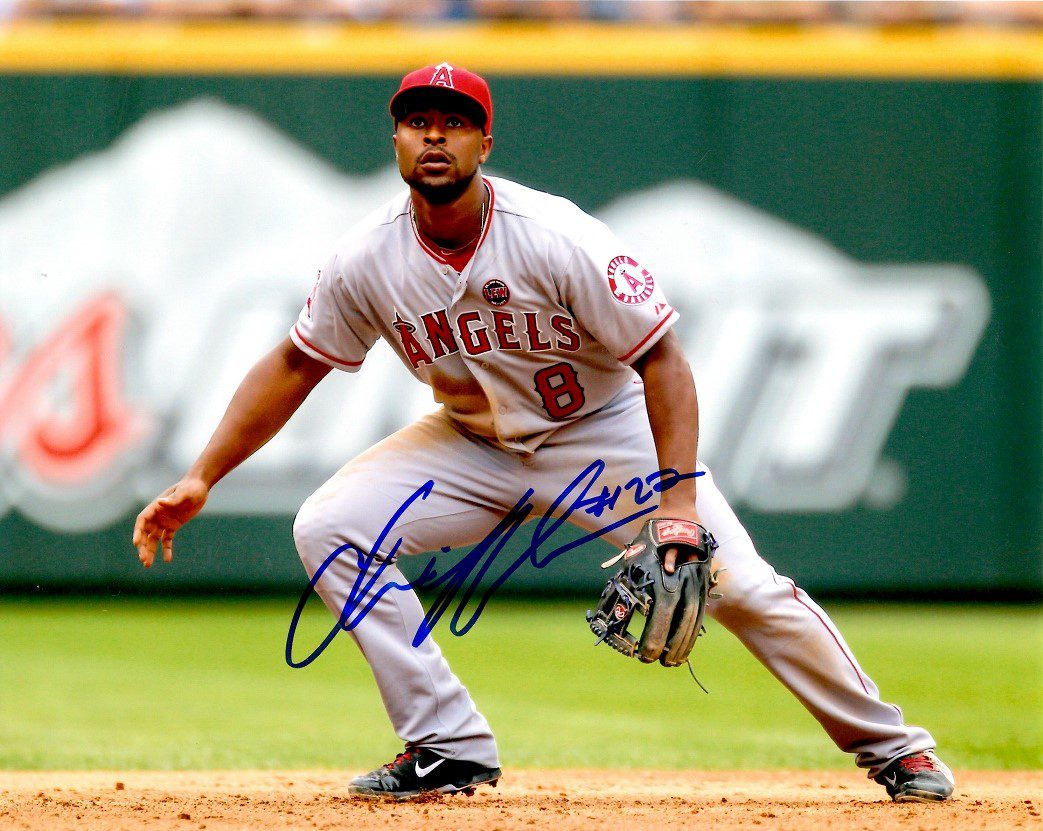 AUTOGRAPHED  CHRIS NELSON 8X10 Los Angeles Angels Photo