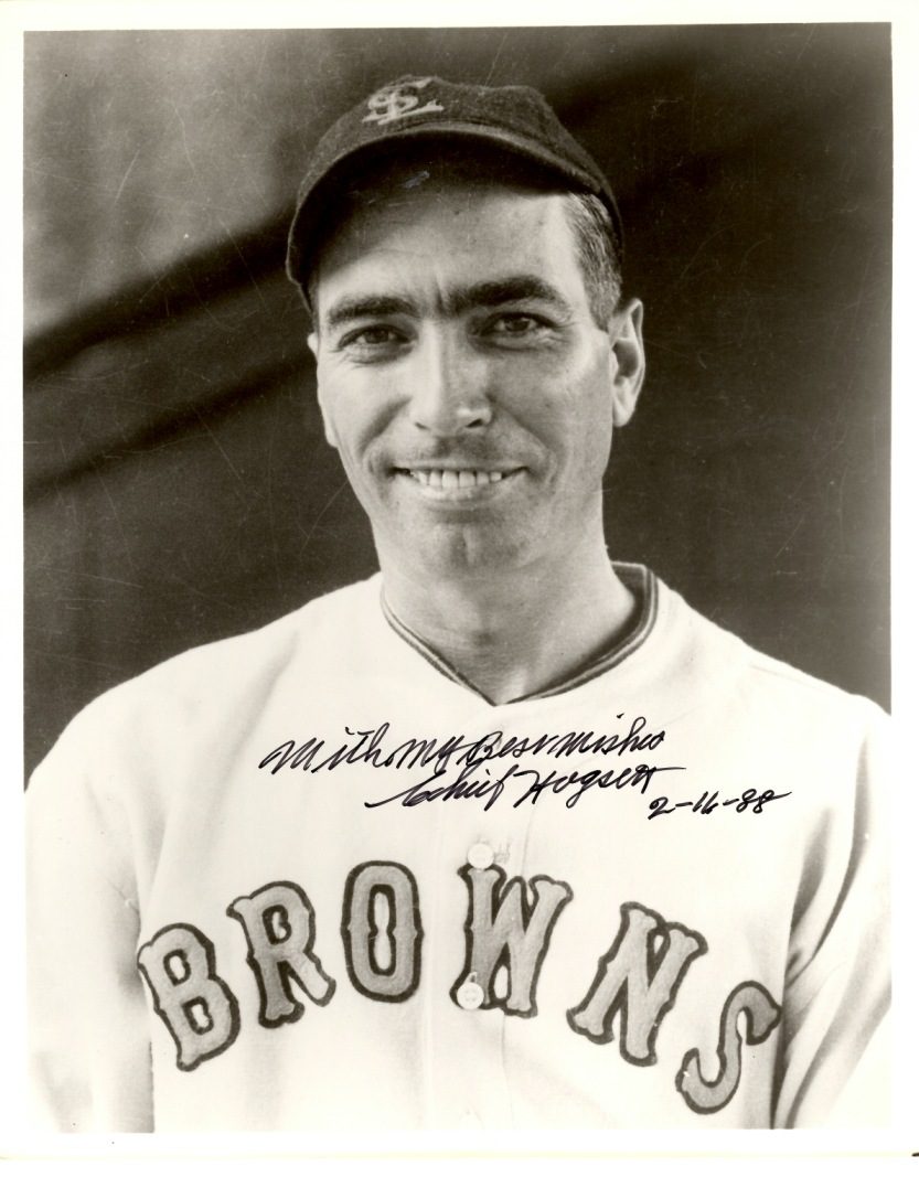 AUTOGRAPHED CHIEF HOGSETT 8X10 St. Louis Browns Photo