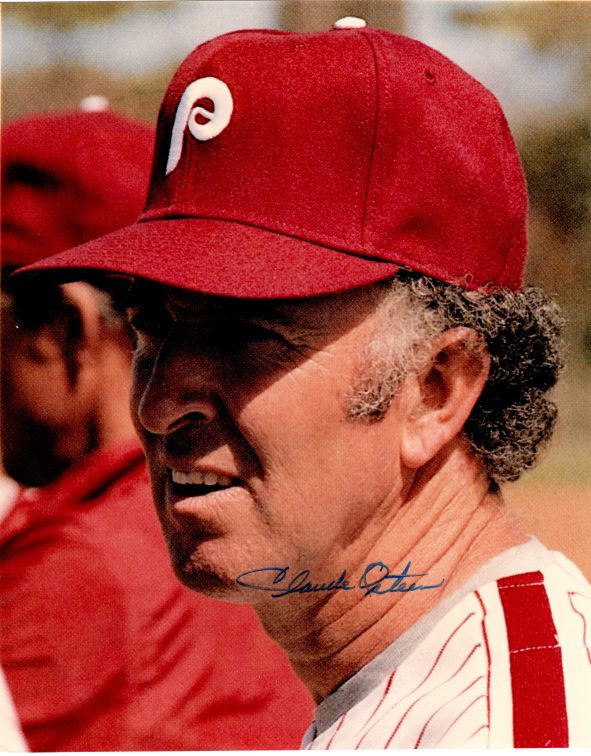 AUTOGRAPHED CLAUDE OSTEEN 8X10 photo  Philadelphia Phillies