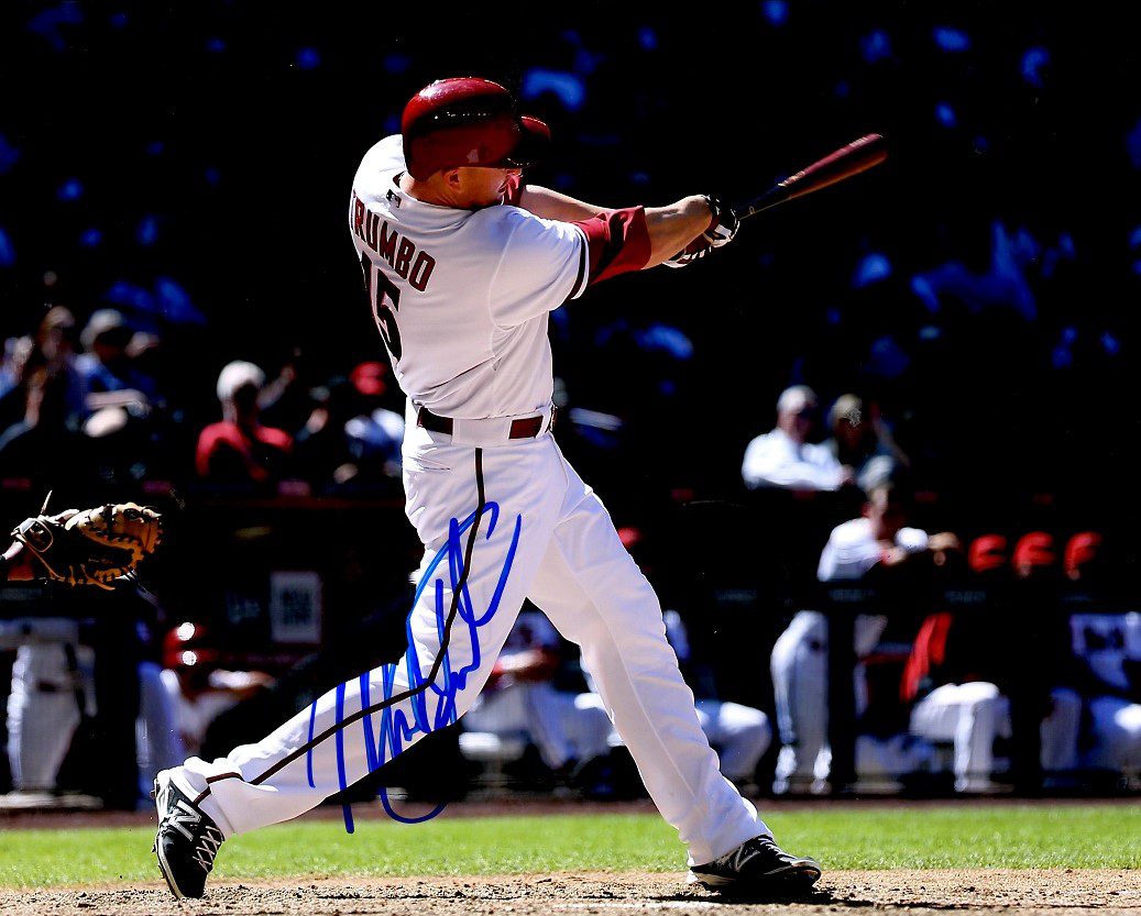 Autographed MARK TRUMBO 8X10 Arizona Diamondbacks Photo