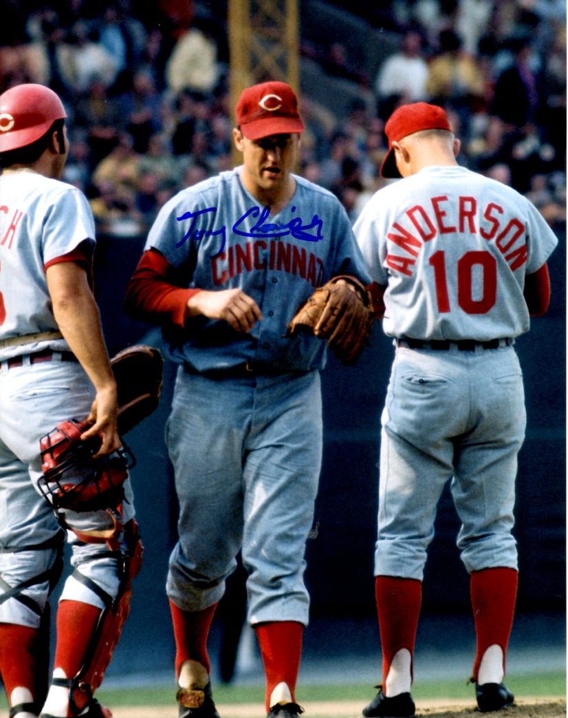 AUTOGRAPHED TONY CLONINGER 8X10 photo  Cincinnati Reds