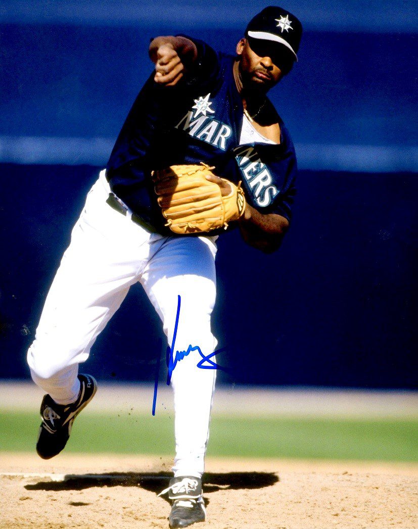 AUTOGRAPHED HEATHCLIFF SLOCUMB 8X10 Seattle Mariners Photo
