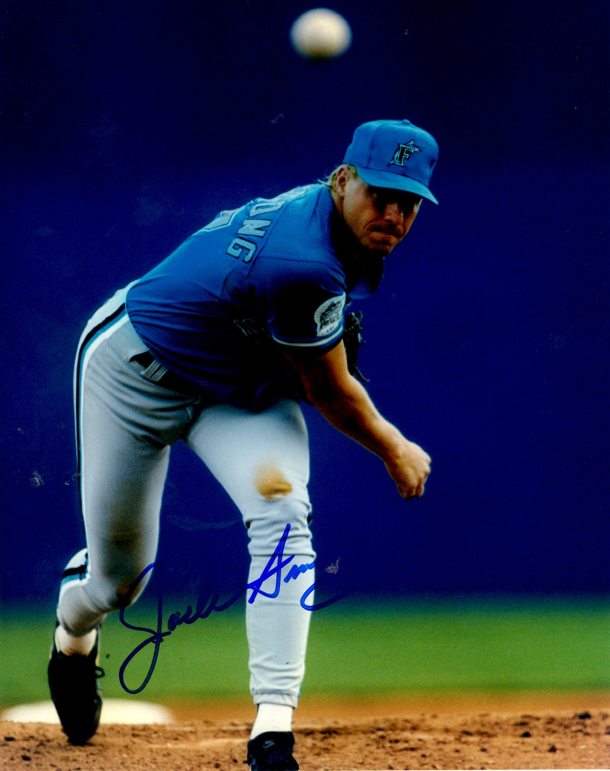 AUTOGRAPHED JACK ARMSTRONG 8X10 Florida Marlins Photo