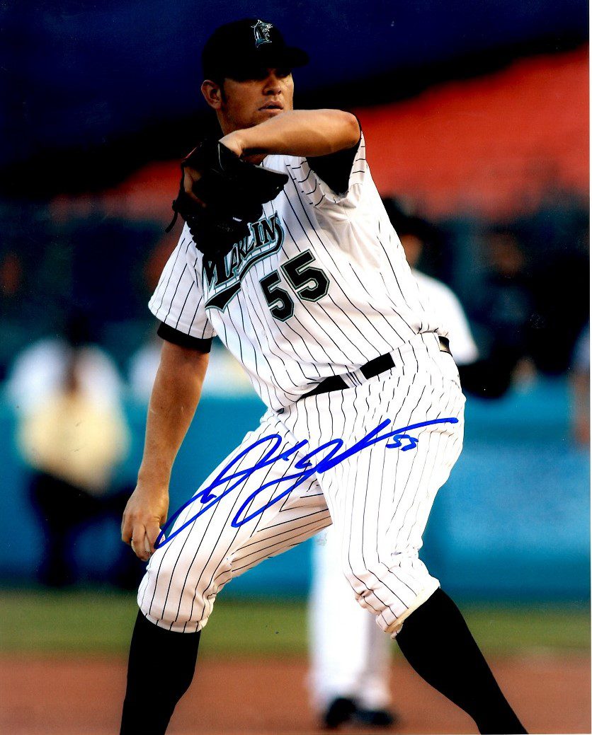 AUTOGRAPHED JOSH JOHNSON 8X10 Florida Marlins Photo